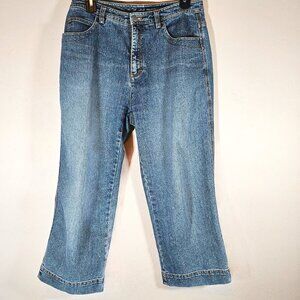 Chico's Blue Denim Capri Pants Size 1